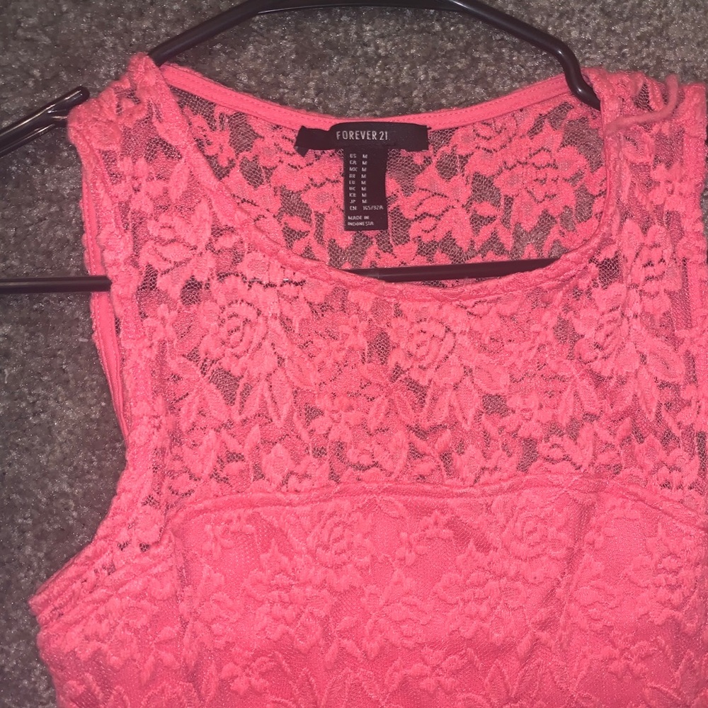 Pink floral dress